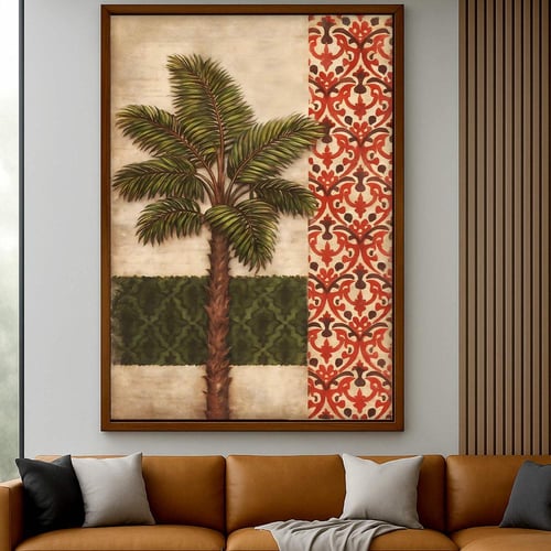 Wall panel with Najdi art design and hollow frame