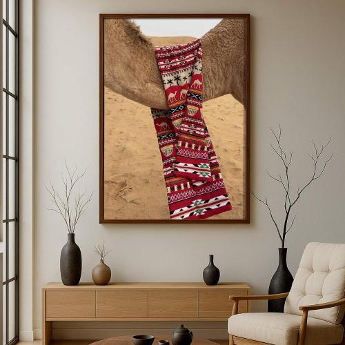 Wall panel with horse design and hollow frame