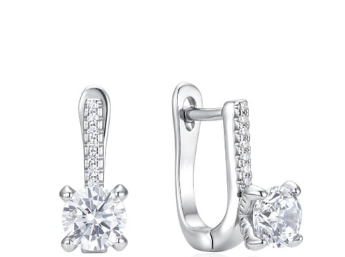 طقم قروف فضة عيار 925 – بتصميم سوليتير فاخر