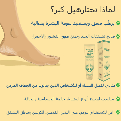 هيل كير كريم مرطب للجلد الجاف والمتشقق والمتقشر 75...