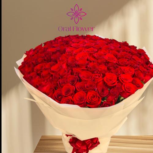 باقة ورد جورى احمر