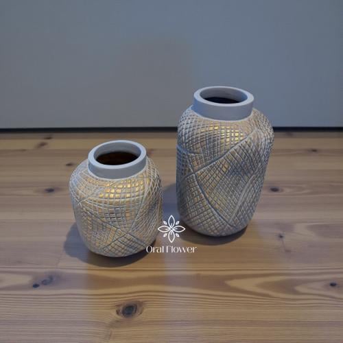 طقم فازة سراميك بدون ورد