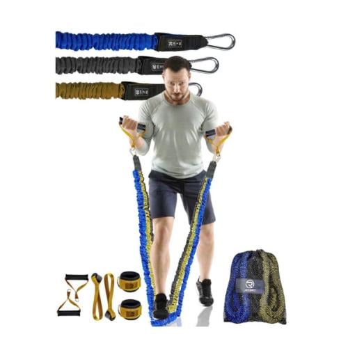 مجموعة أربطة مقاومة متعددة القوة - تمارين منزلية ش...