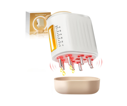 مدلك فروة الرأس وتوزيع الزيت 2 في 1 - يعمل بالبطار...