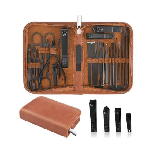 طقم مانيكير وباديكير احترافي – 26 أداة من الستانلس...