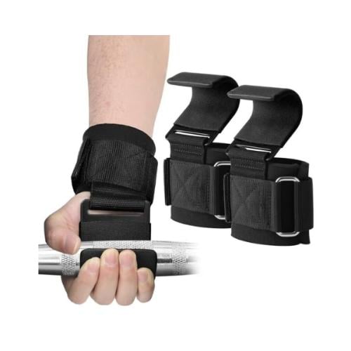 رباط معصم بخطاف حديدي لتمارين رفع الأوزان - دعم قو...