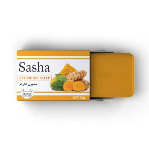 صابون الكركم من Sasha – تفتيح طبيعي وتنقية للبشرة...