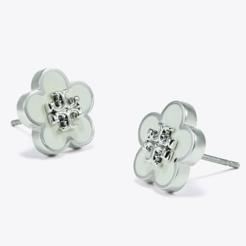 حلق من توري بورش على شكل زهره- مطلي بالذهب