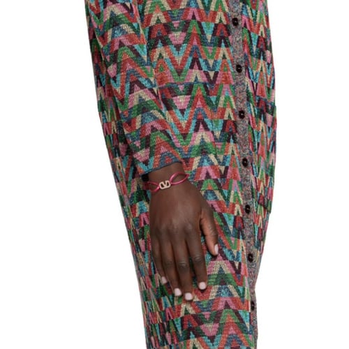 أساور فالنتينو جارافاني بشعار VLOGO وكرستال - فوشي