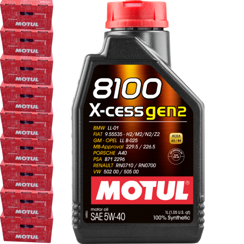 (1x12L carton) Motul 5W40 8100 X-CESS GEN2 | موتول...