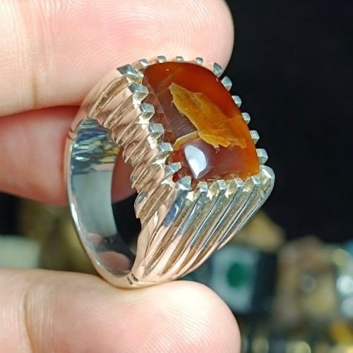 عقيق فل زعفران مصور شبه الجزيره