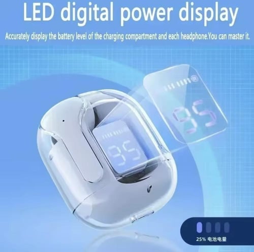 سماعات أذن لا سلكية بشاشة ديجيتال صوت ستيريو