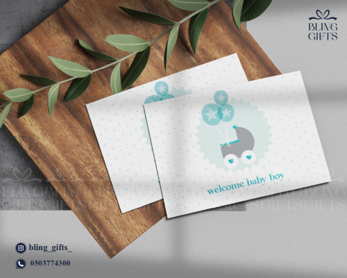 شدة من 25 كرت( welcome baby boy )