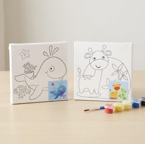 Animal coloring page with colors