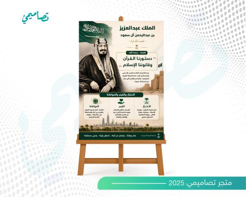 تصميم لوحة من اقوال الملك عبدالعزيز آل سعود