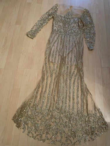 فستان "سحر الذهب" - ماكسي ترتر فاخر