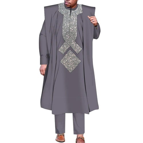 طقم ملابس رجالي أفريقي 3 قطع