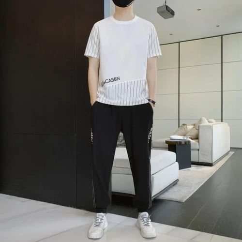 طقم "آير فلو" الرجالي – راحة صيفية بنعومة الحرير ا...