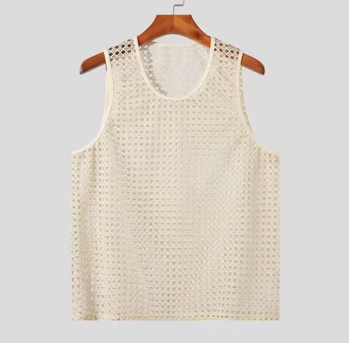 تيشيرت شبكي صيفي رجالي – ستايل أمريكي 2025