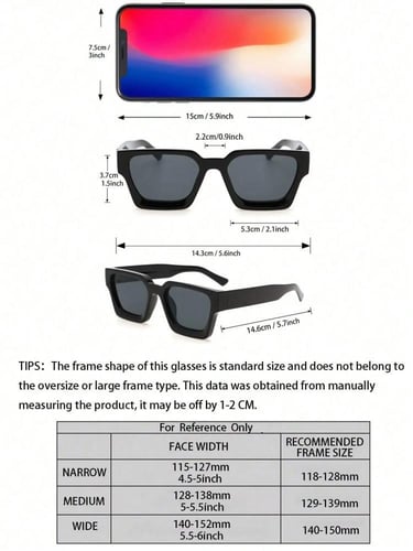 نظارات بإطار مربع أنيق