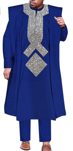 طقم ملابس رجالي أفريقي 3 قطع