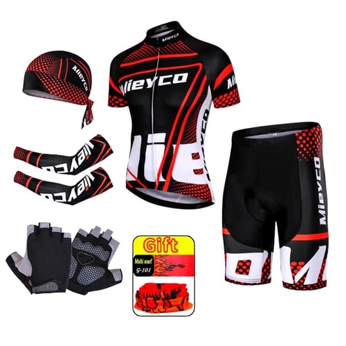 طقم ركوب دراجات رجالي صيفي – جيرسي خفيف وقابل للتن...