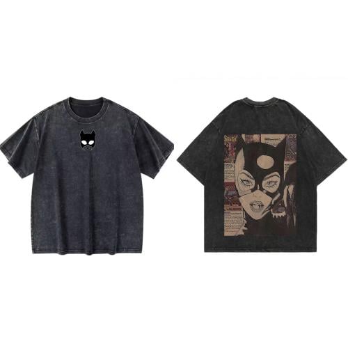 T-shirt Cat Woman washed 1