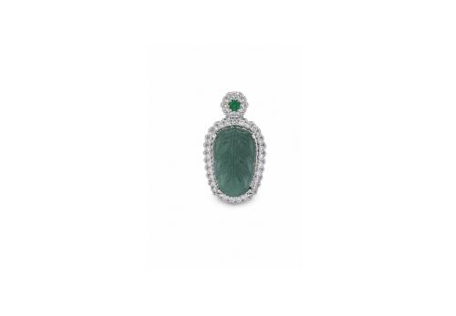 Mini Carved Jade Pendant