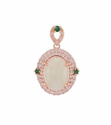 Elegant Oval Gemstone Pendant