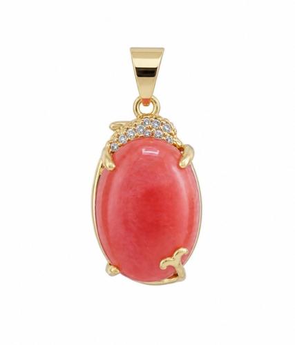 Coral Glow Pendant Necklace