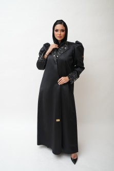 عباية تفته اليقنت بقصوص فضي وأسود