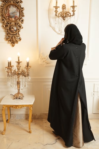 عباية كريب صالونه مع حليا من التقاة الفرنسي موديل...