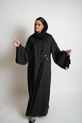 عباية لينن طبيعي صيفي