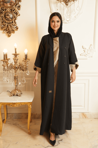 عباية كريب صالونه مع حليا من التقاة الفرنسي موديل...