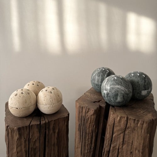 Green spherical incense burner