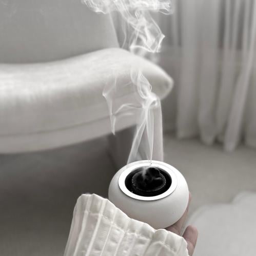 Round incense burner