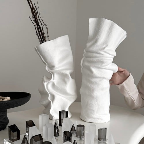 White ceramic vase