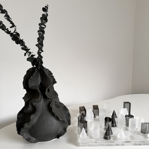 Black coral vase