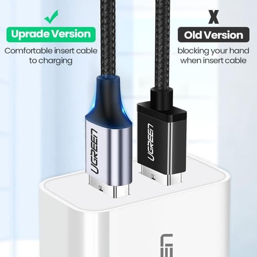 يوجرين كيبل شاحن من USB إلى USB-C مضفر بطول 1م - أ...