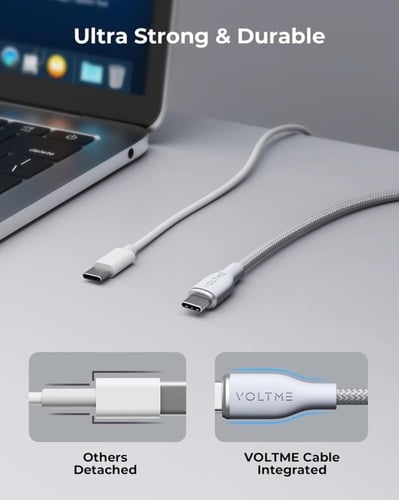 فولتمي كيبل شاحن فولتمي سلسلة روج مظفر من USB-C إل...