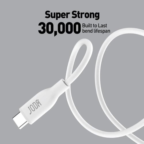 جودا كيبل 60W تايب سي الى تايب سي 1 م - ابيض