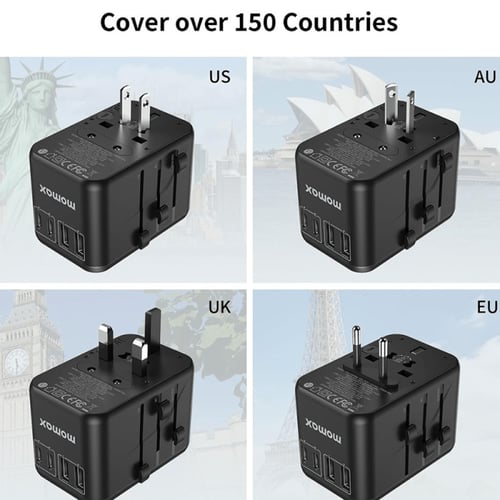 موماكس شاحن وفيش سفر بتقنية الشحن السريع GaN PD بـ...