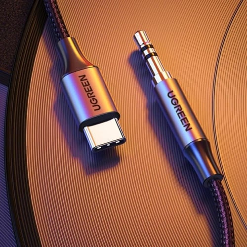 يوجرين كيبل صوت USB-C إلى 3.5 مم M/M ، غلاف ألومني...