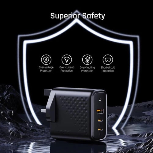 فولتمي ريفو شاحن جداري 100 واط GaN III – 2 USB-C P...
