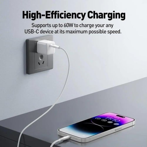 جودا كيبل 60W تايب سي الى تايب سي 1 م - وردي