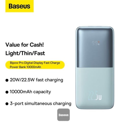 بيسوس - بطارية متنقلة بقوة 22.5 واط سعه 10,000 ملي...