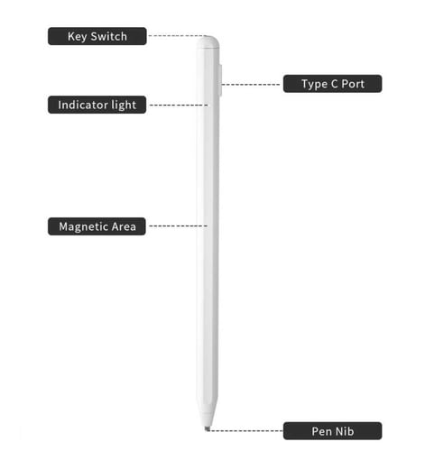 ويوو قلم ايباد يدعم رحة اليد ابيض