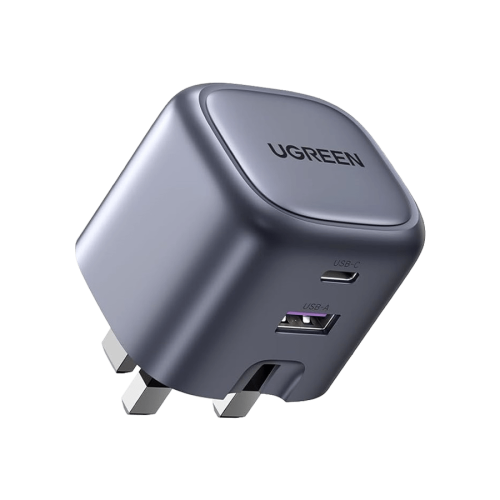 يوجرين شاحن جداري نيكسود GaN بمنفذ USB-C ومنفذ USB...