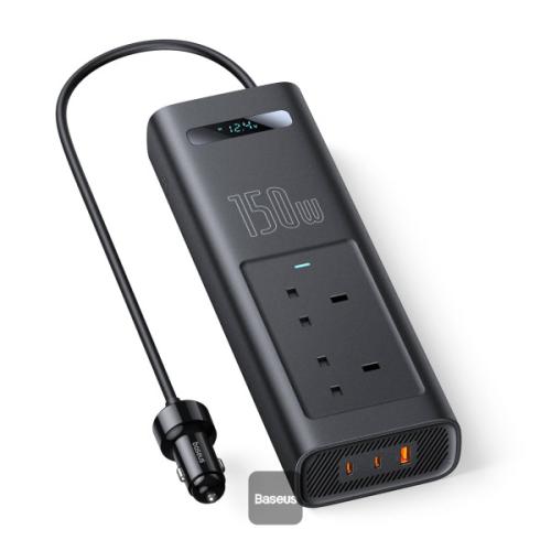 بيسوس توصيلة سيارة بقوة 150 واط و220 فولت بمنفذ تا...