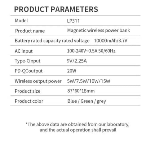 ليفوري بطارية متنقله صغير بسعة 10000 ملي أمبير سري...